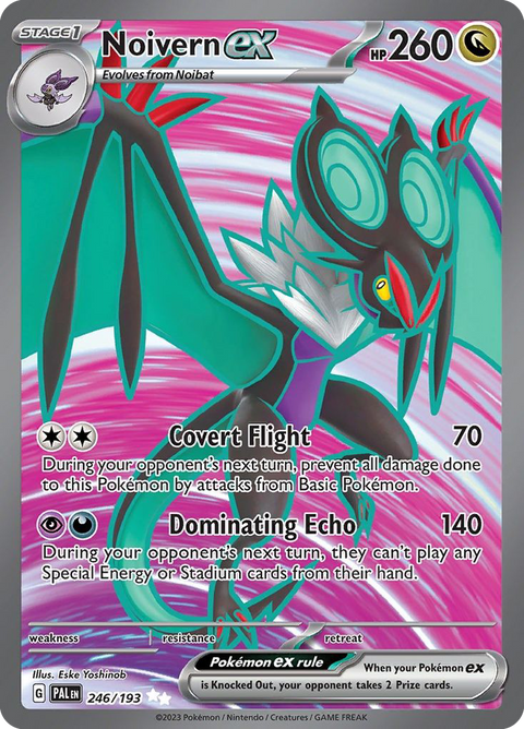 Noivern ex 246 Paldea Evolved Pokémon card