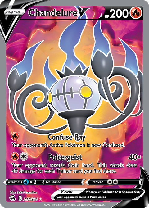 Chandelure V 247 Fusion Strike Pokémon card