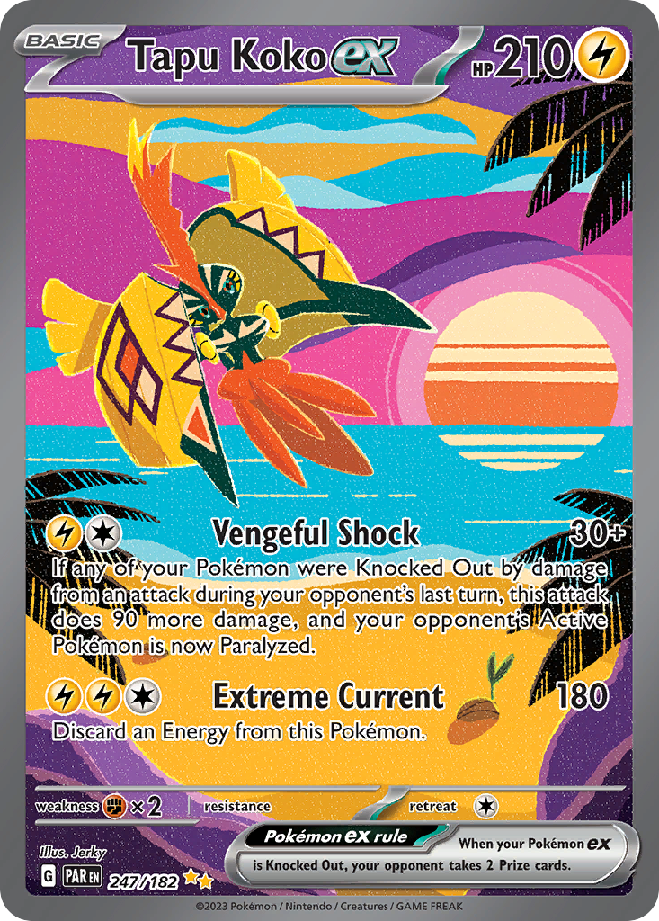Tapu Koko ex 247 Paradox Rift Pokémon card