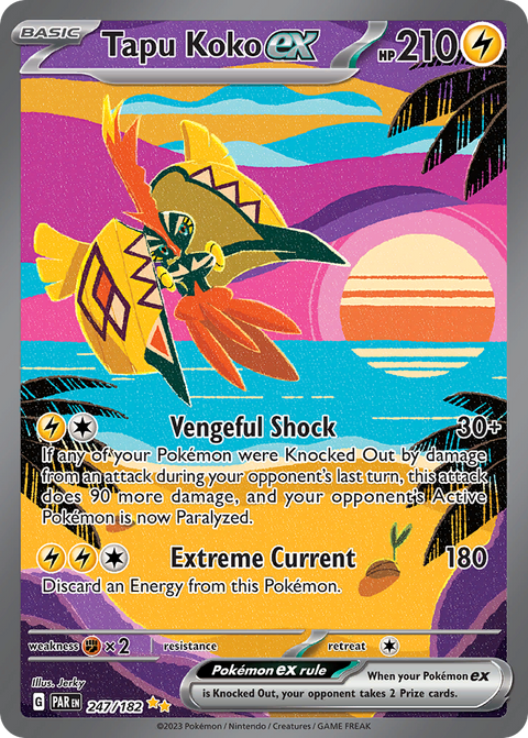 Tapu Koko ex 247 Paradox Rift Pokémon card