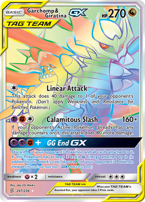 Garchomp & Giratina-GX 247 Unified Minds Pokémon card