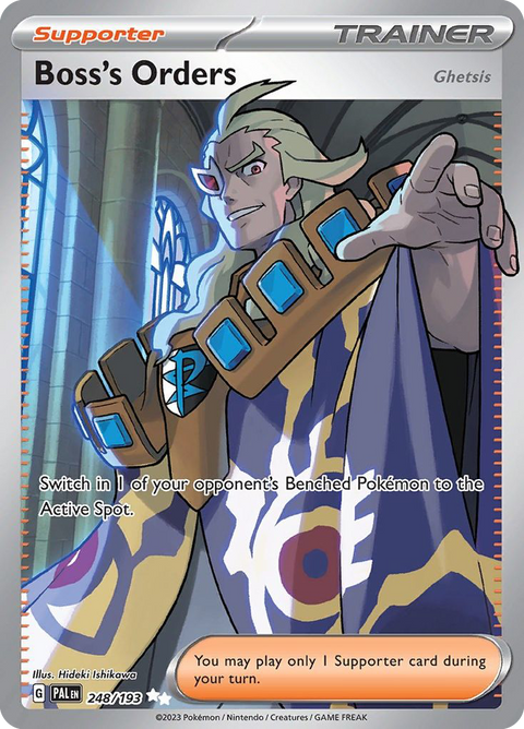 Boss's Orders (Ghetsis) 248 Paldea Evolved Pokémon card