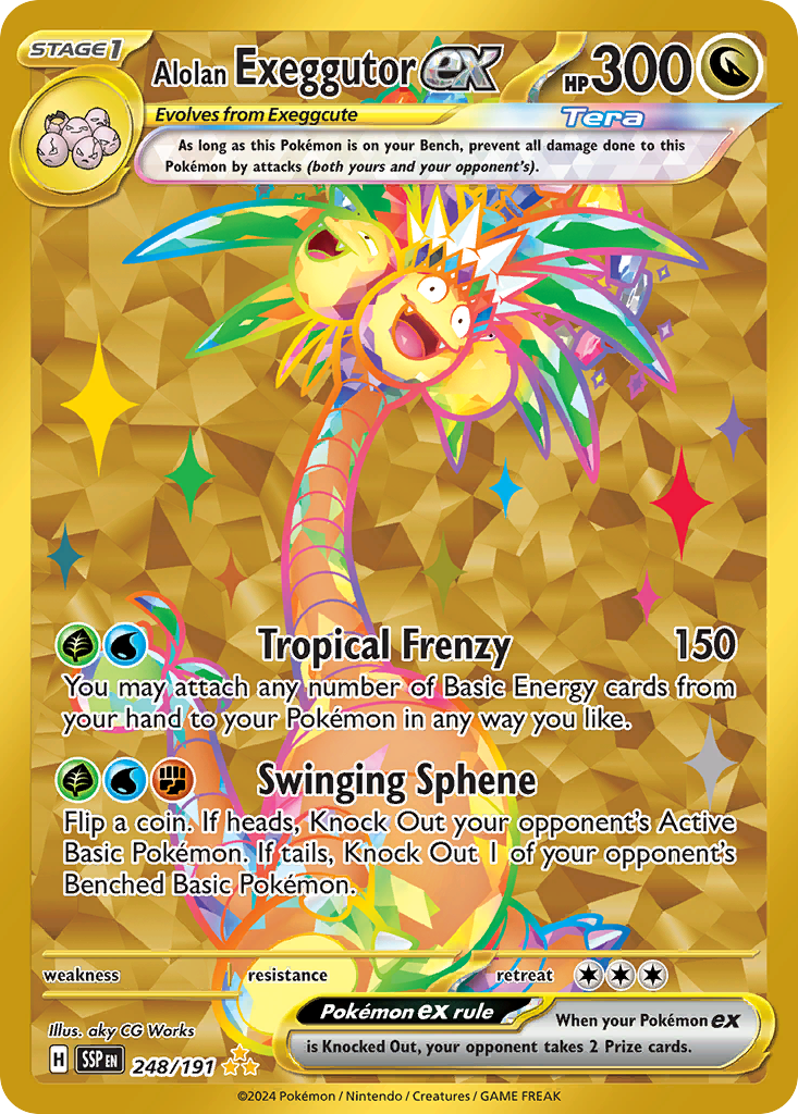 Alolan Exeggutor ex 248 Surging Sparks Pokémon card