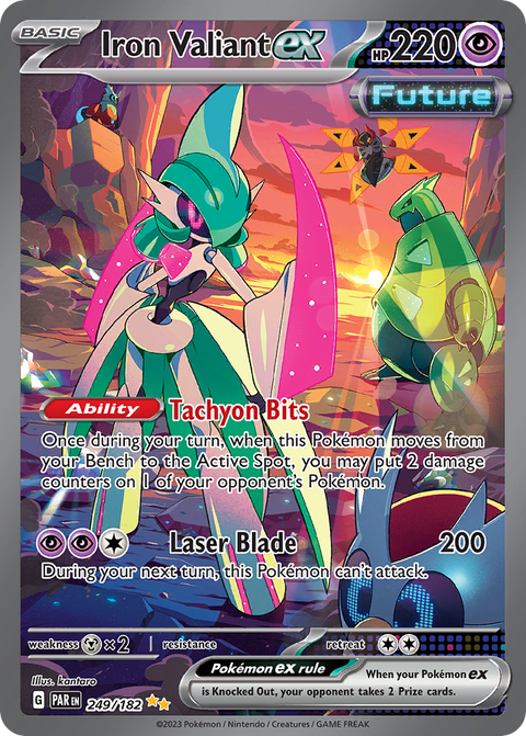 Iron Valiant ex 249 Paradox Rift Pokémon card