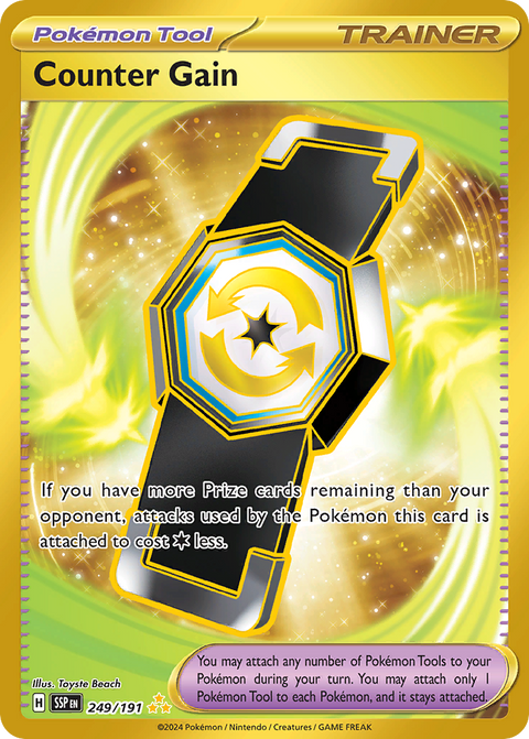 Counter Gain 249 Surging Sparks Pokémon card