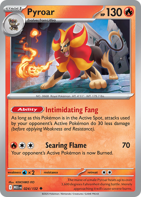 Pyroar 24 Mega Evolution Pokémon card
