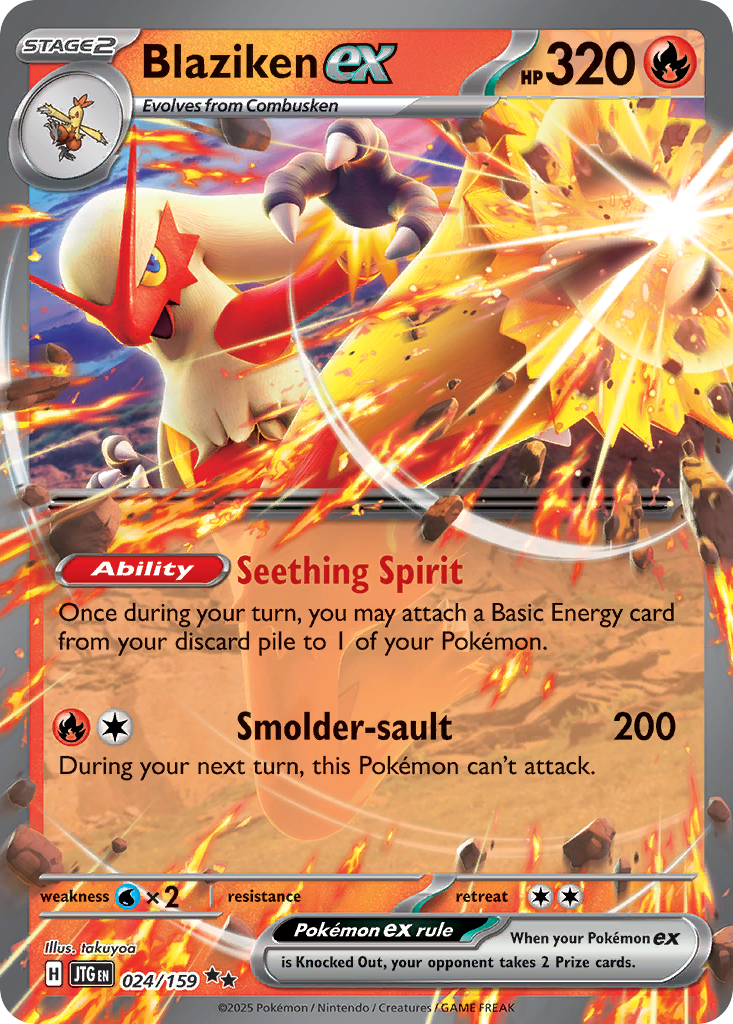 Blaziken ex 24 Journey Together Pokémon card