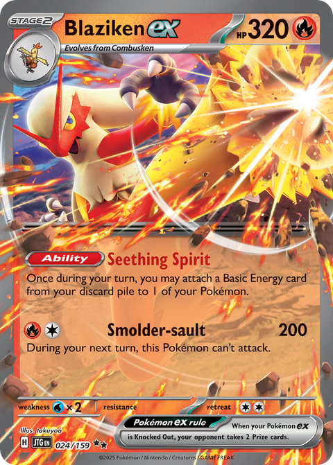 Blaziken ex 24 Journey Together Pokémon card