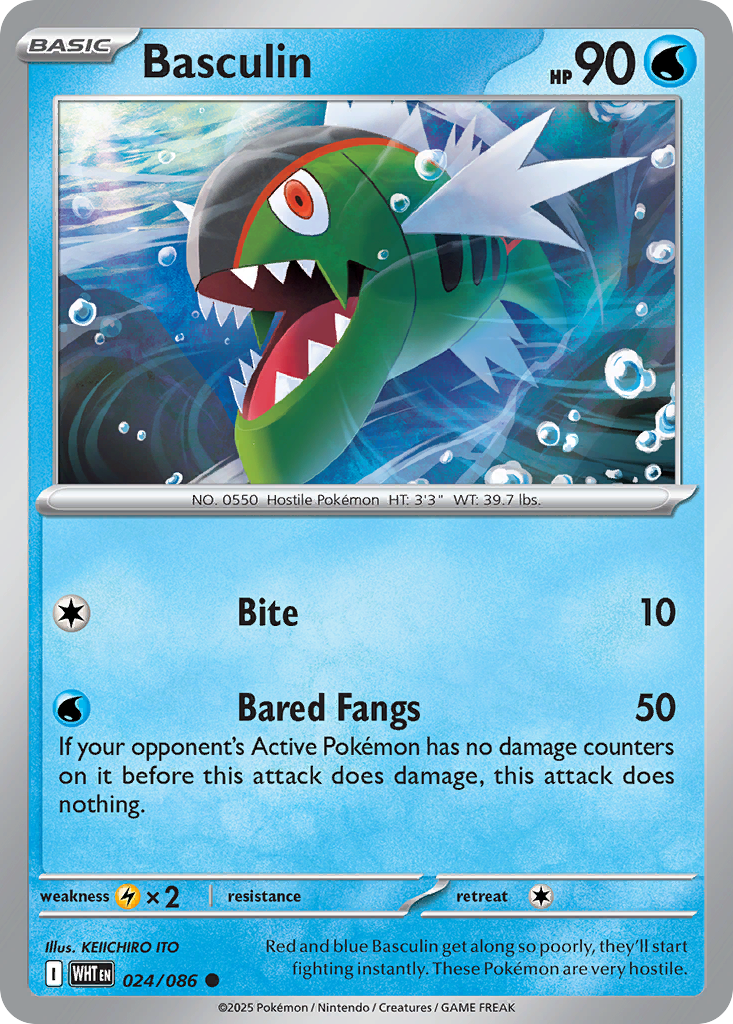 Basculin 24 White Flare Pokémon card
