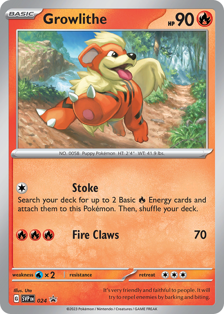 Growlithe 24 Scarlet & Violet Black Star Promos Pokémon card