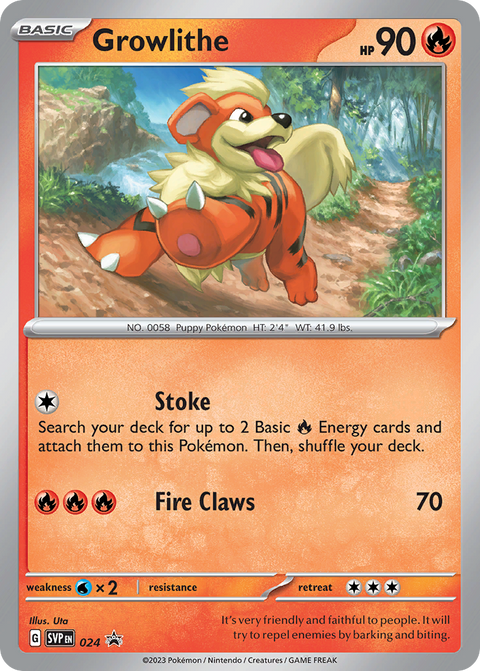 Growlithe 24 Scarlet & Violet Black Star Promos Pokémon card