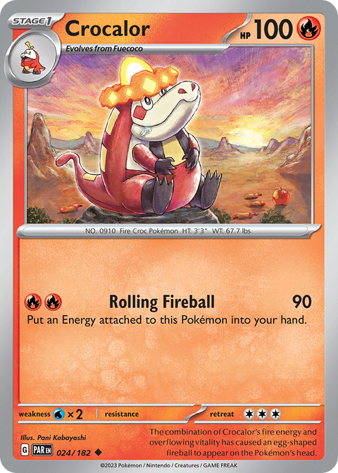 Crocalor 24 Paradox Rift Pokémon card