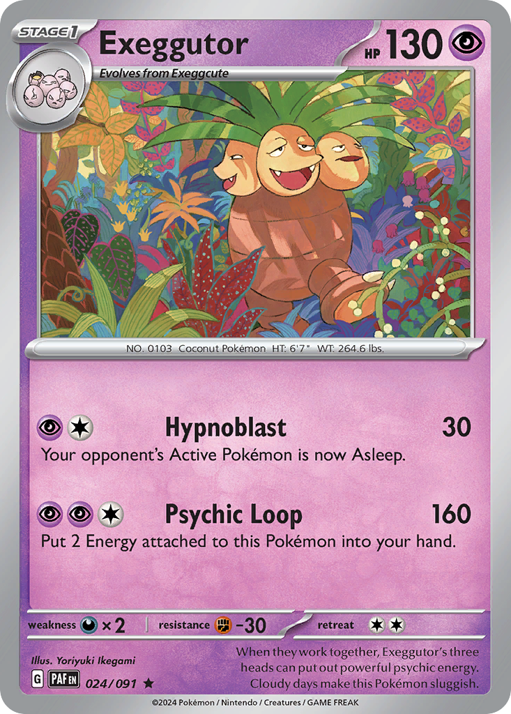 Exeggutor 24 Paldean Fates Pokémon card