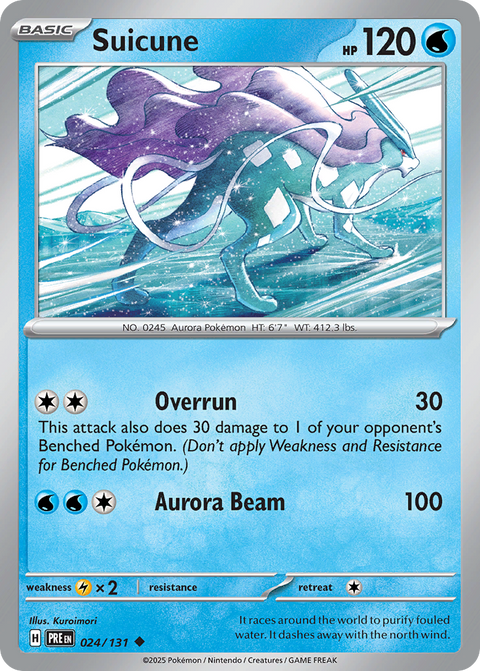 Suicune 24 Prismatic Evolutions Pokémon card