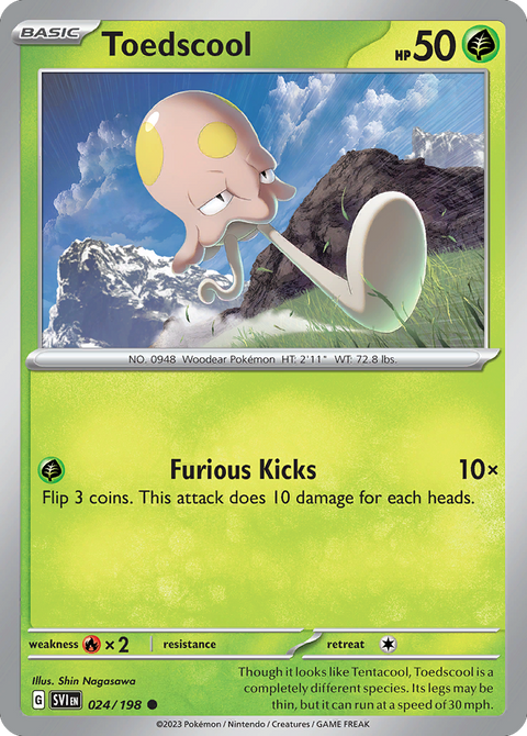Toedscool 24 Scarlet & Violet Pokémon card