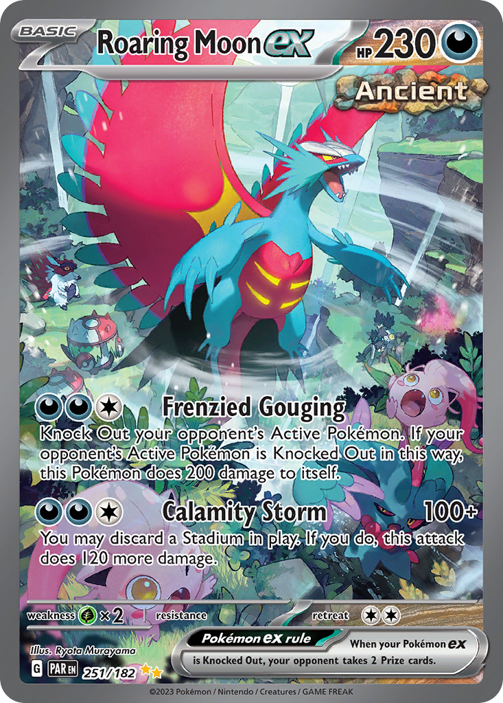 Roaring Moon ex 251 Paradox Rift Pokémon card