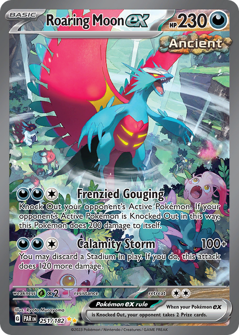 Roaring Moon ex 251 Paradox Rift Pokémon card