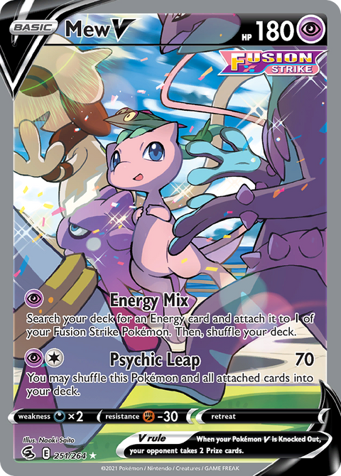 Mew V 251 Fusion Strike Pokémon card