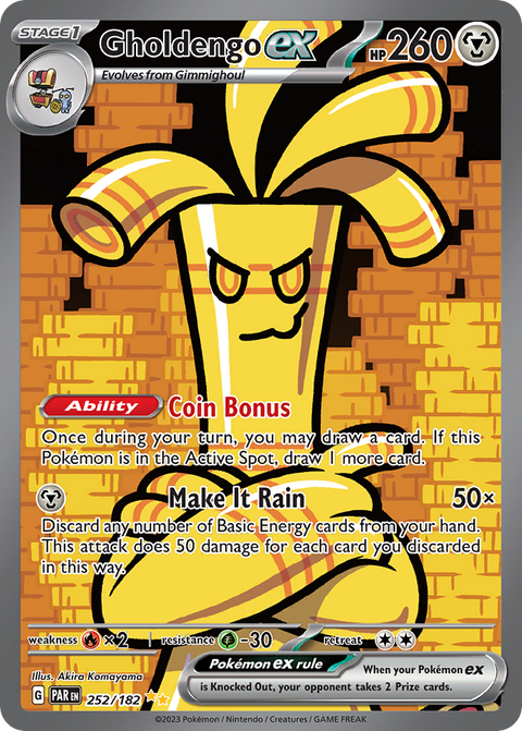 Gholdengo ex 252 Paradox Rift Pokémon card