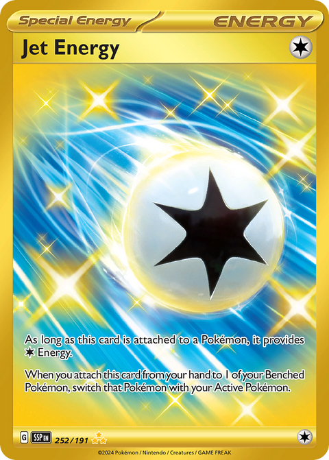 Jet Energy 252 Surging Sparks Pokémon card