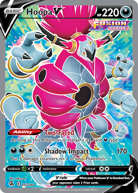 Hoopa V 253 Fusion Strike Pokémon card