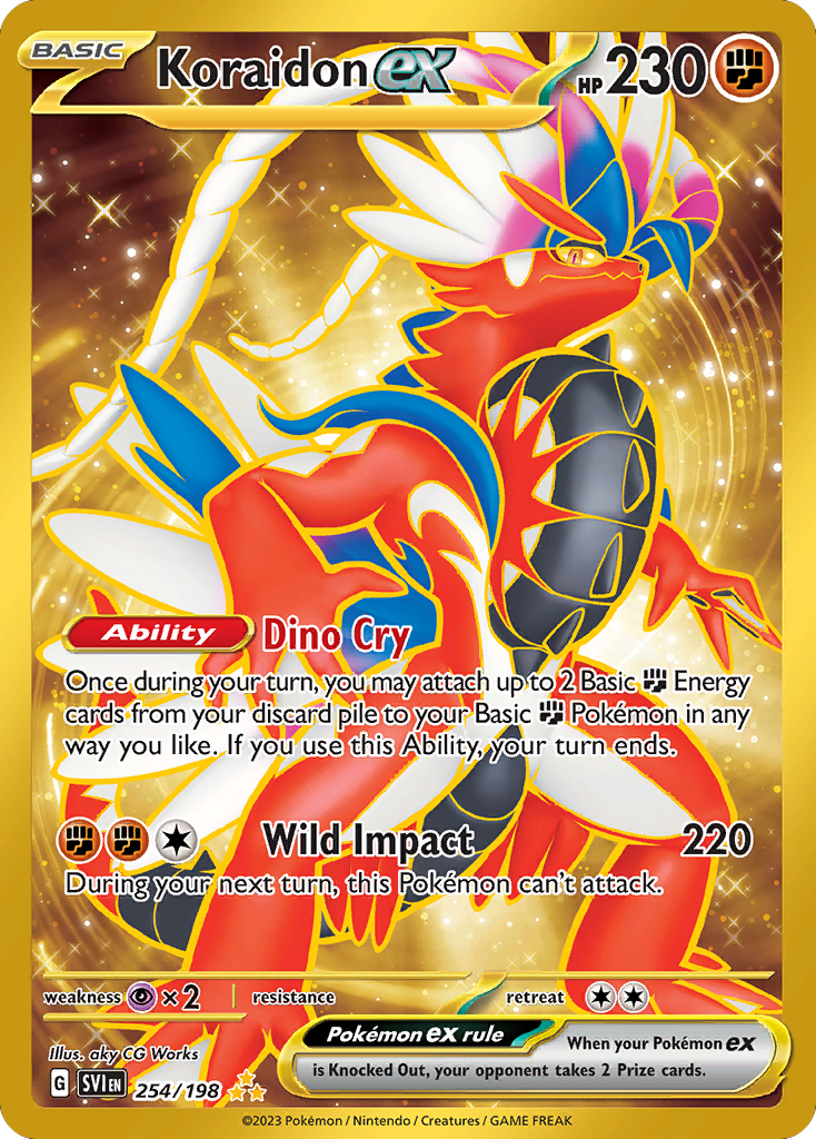 Koraidon ex 254 Scarlet & Violet Pokémon card
