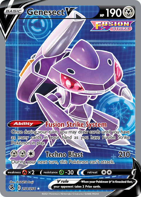Genesect V 254 Fusion Strike Pokémon card