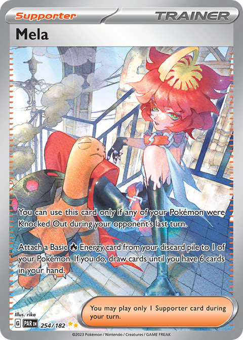 Mela 254 Paradox Rift Pokémon card