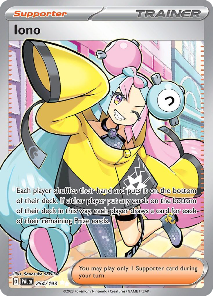 Iono 254 Paldea Evolved Pokémon card