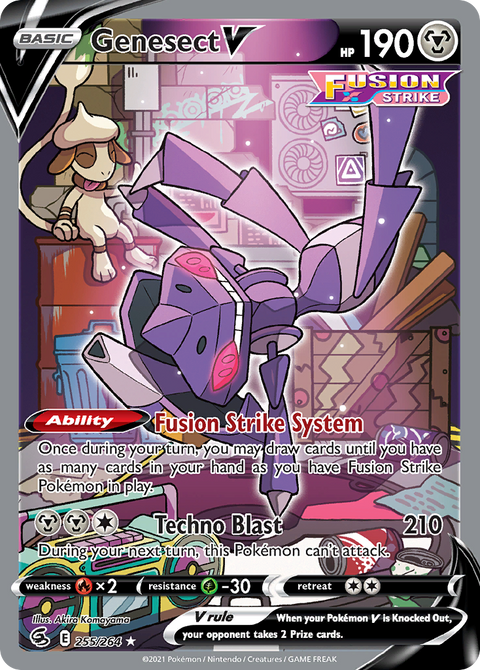 Genesect V 255 Fusion Strike Pokémon card