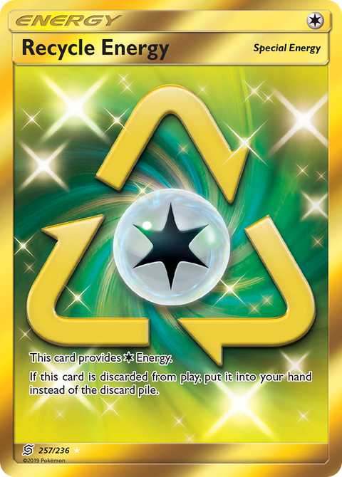 Recycle Energy 257 Unified Minds Pokémon card