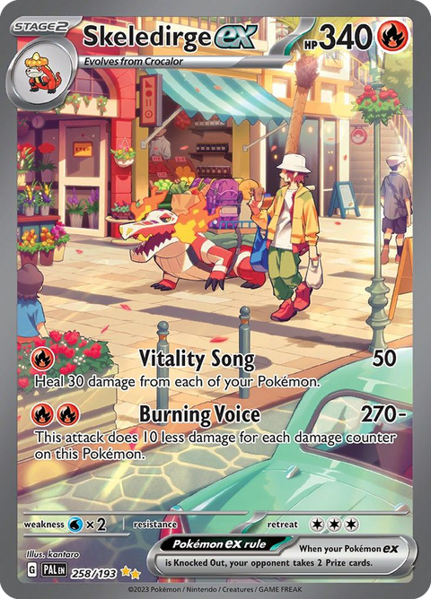 Skeledirge ex 258 Paldea Evolved Pokémon card