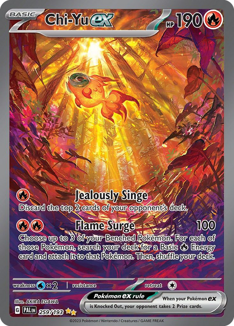 Chi-Yu ex 259 Paldea Evolved Pokémon card
