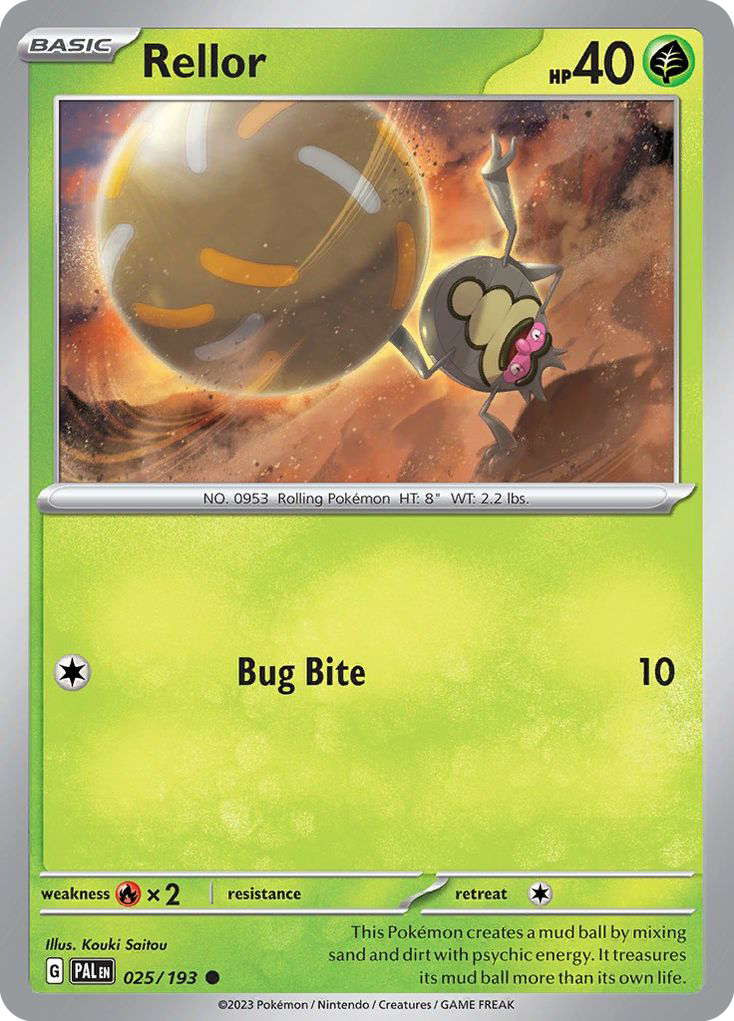 Rellor 25 Paldea Evolved Pokémon card