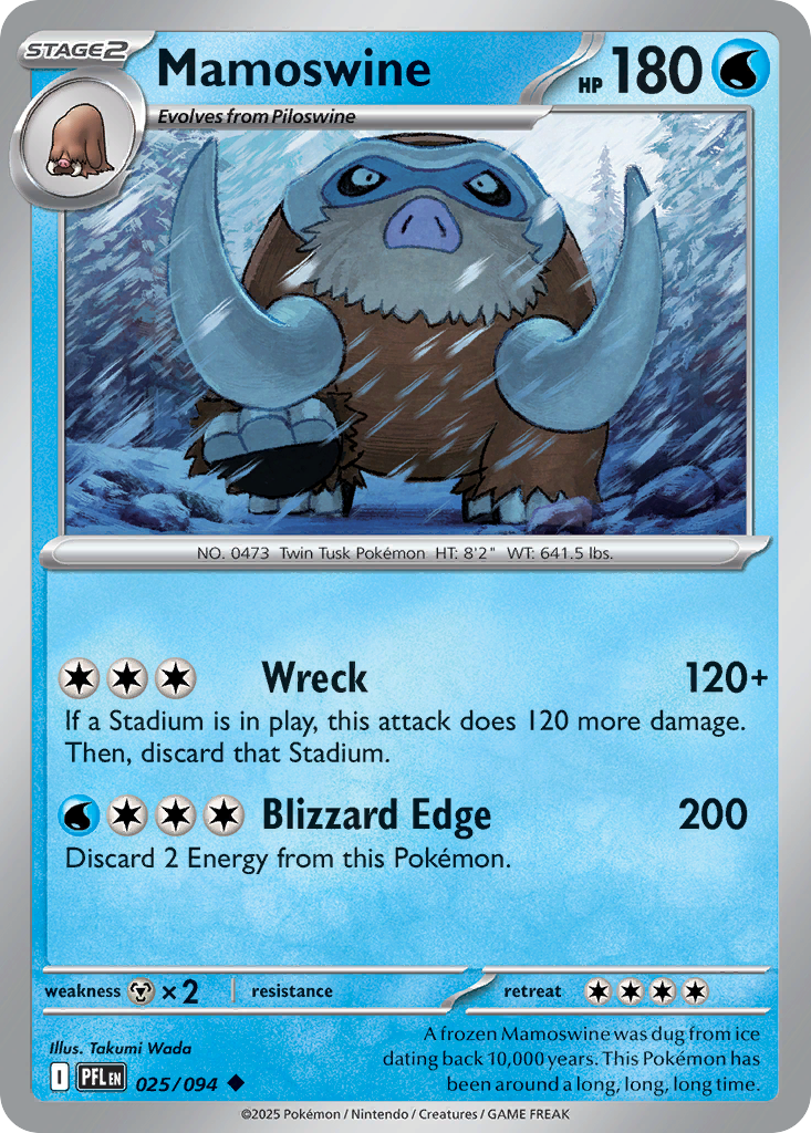 Mamoswine 25 Phantasmal Flames Pokémon card
