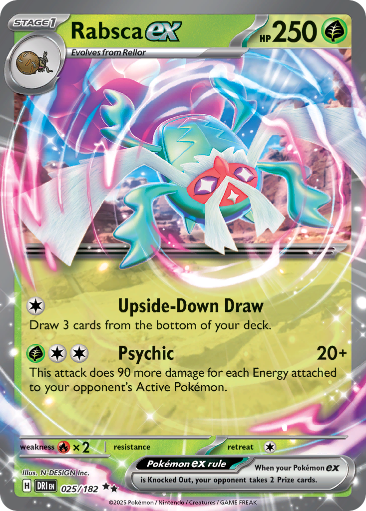 Rabsca ex 25 Destined Rivals Pokémon card