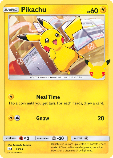 Pikachu 25 McDonald's Collection 2021 Pokémon card