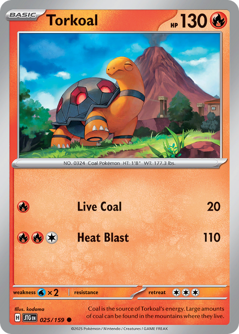 Torkoal 25 Journey Together Pokémon card