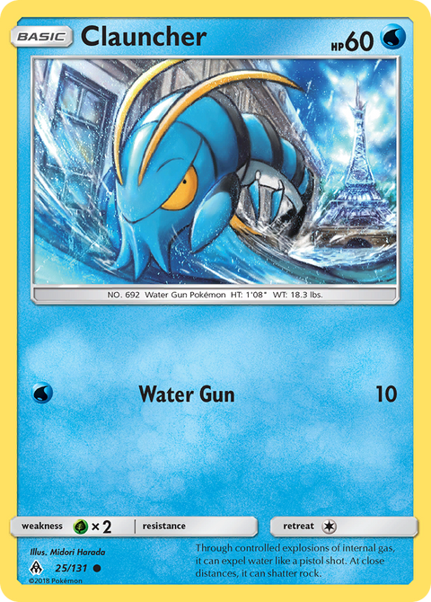 Clauncher 25 Forbidden Light Pokémon card