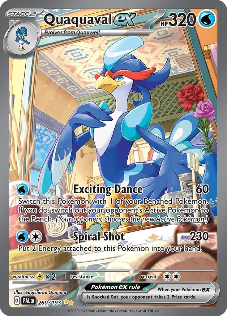 Quaquaval ex 260 Paldea Evolved Pokémon card