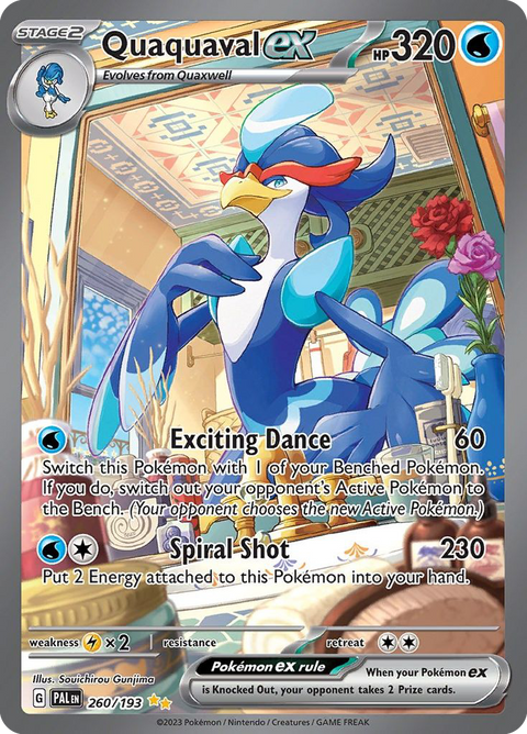 Quaquaval ex 260 Paldea Evolved Pokémon card