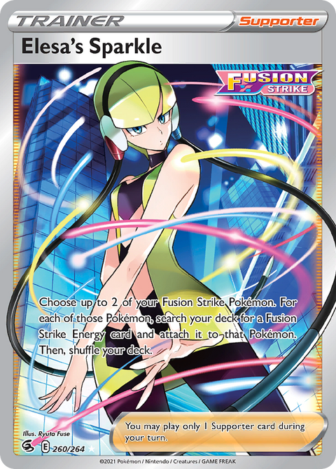 Elesa's Sparkle 260 Fusion Strike Pokémon card