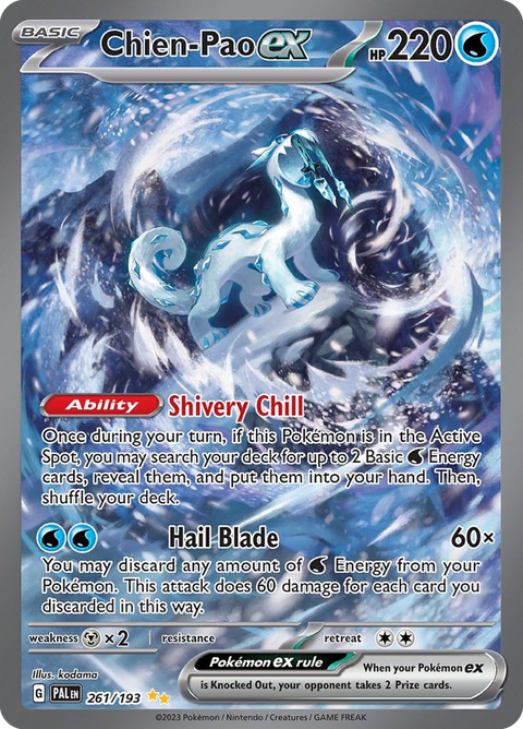 Chien-Pao ex 261 Paldea Evolved Pokémon card