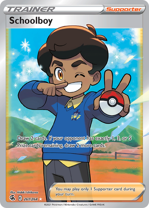 Schoolboy 261 Fusion Strike Pokémon card