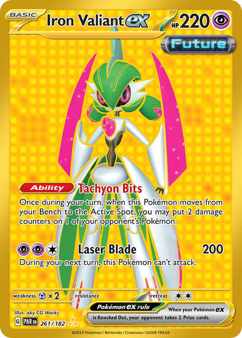 Iron Valiant ex 261 Paradox Rift Pokémon card