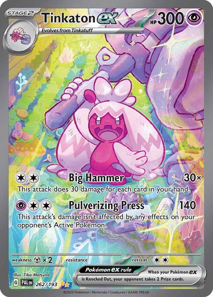 Tinkaton ex 262 Paldea Evolved Pokémon card