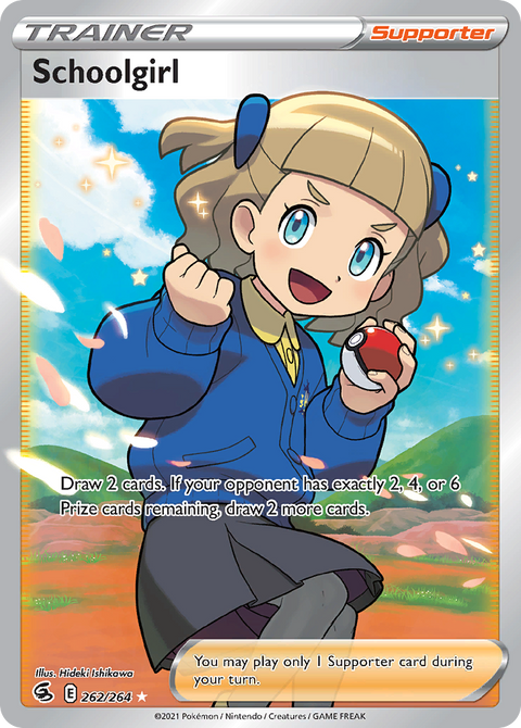 Schoolgirl 262 Fusion Strike Pokémon card