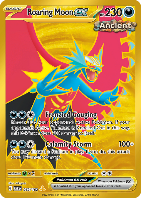 Roaring Moon ex 262 Paradox Rift Pokémon card