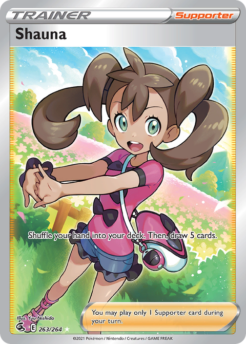 Shauna 263 Fusion Strike Pokémon card