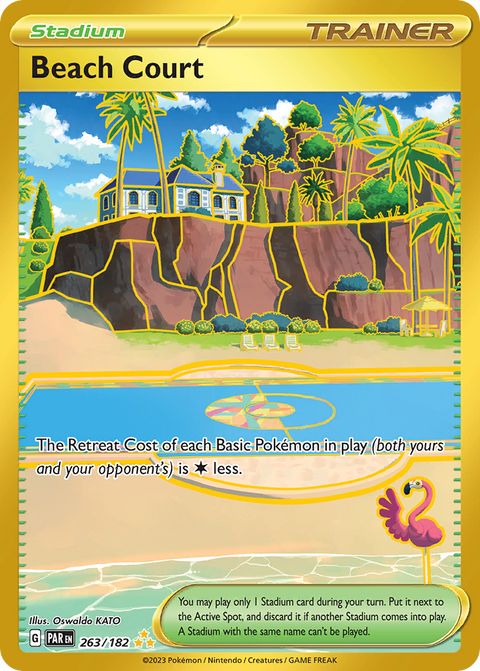 Beach Court 263 Paradox Rift Pokémon card